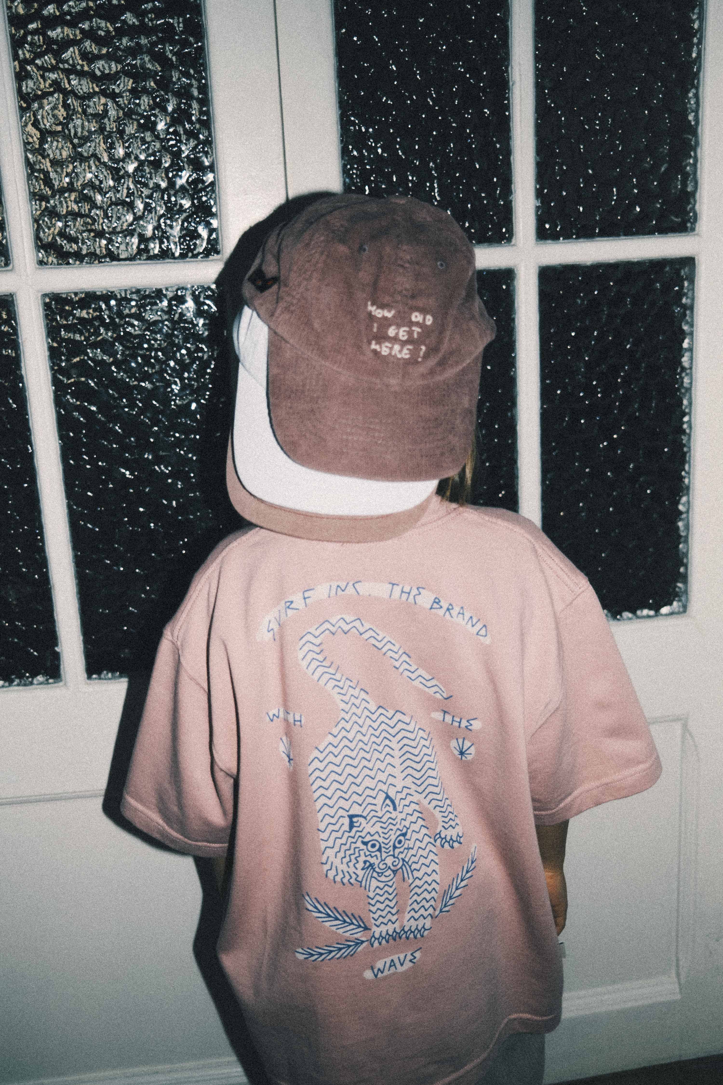 Wave Tiger Kids Tee - Pink Kush