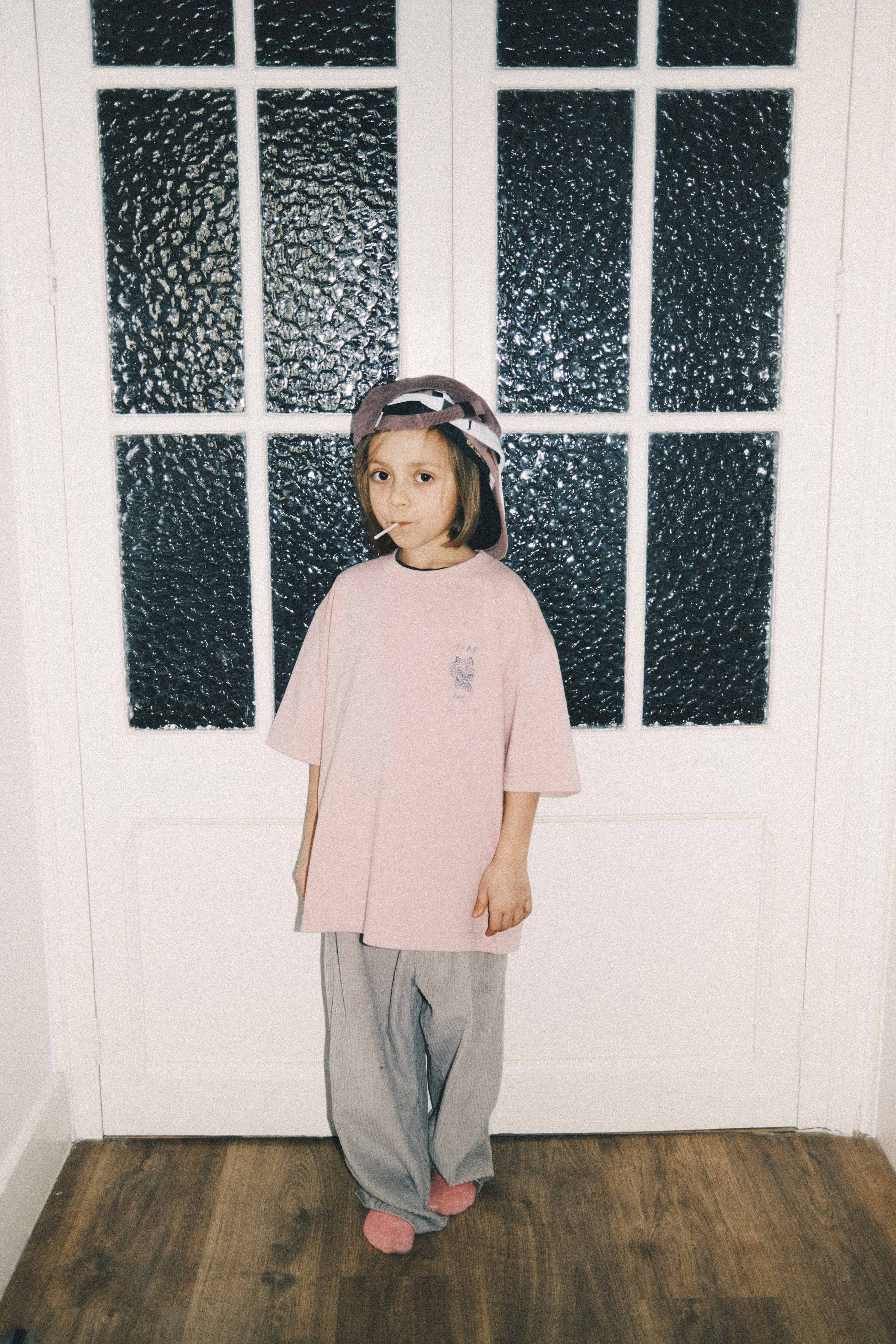 Wave Tiger Kids Tee - Pink Kush