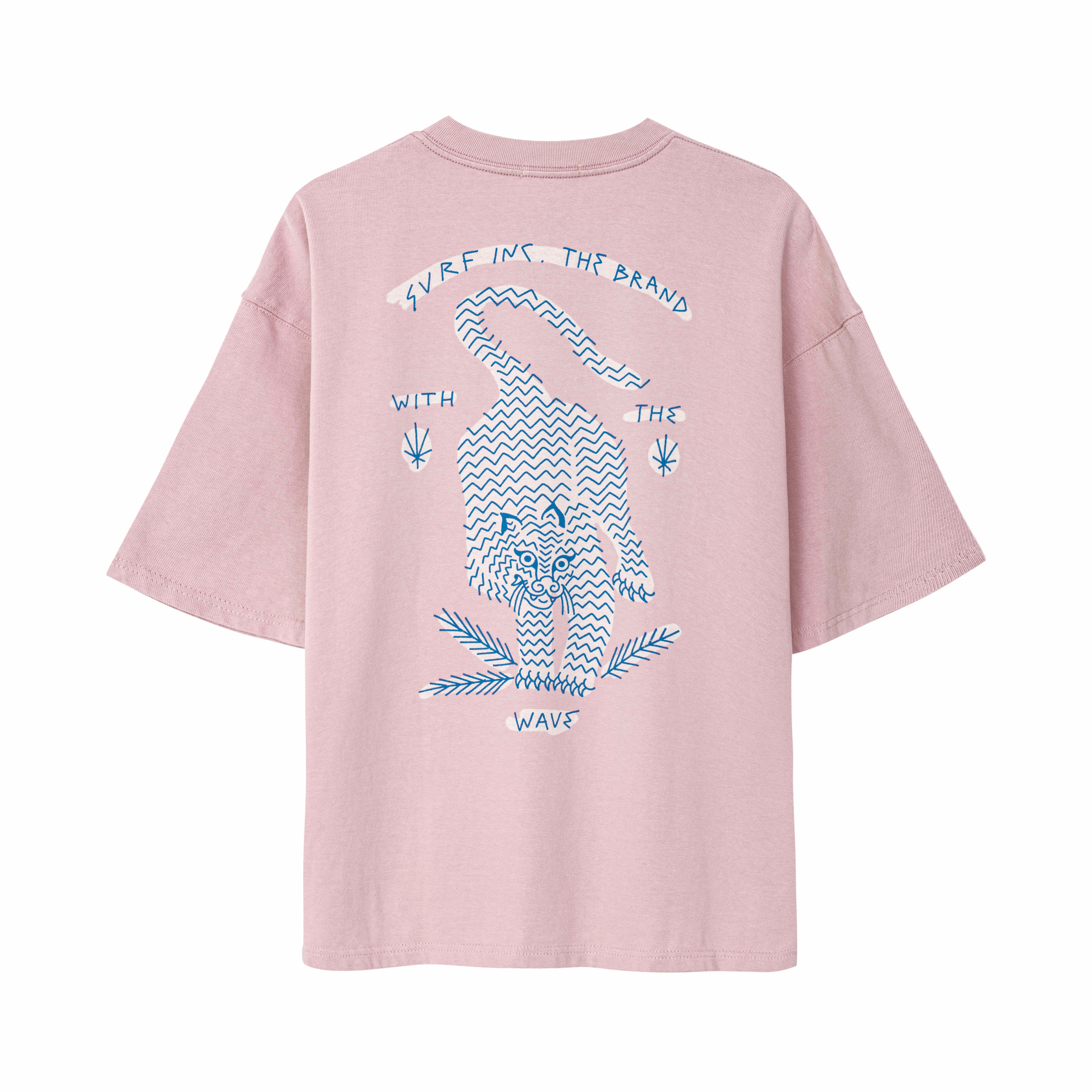 Wave Tiger Kids Tee - Pink Kush