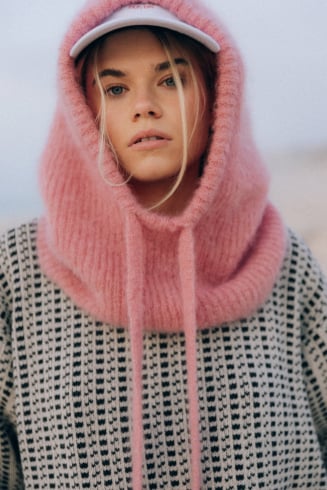 Wool Fluffy Balaclava - Dirty Pink | Surf Inc.