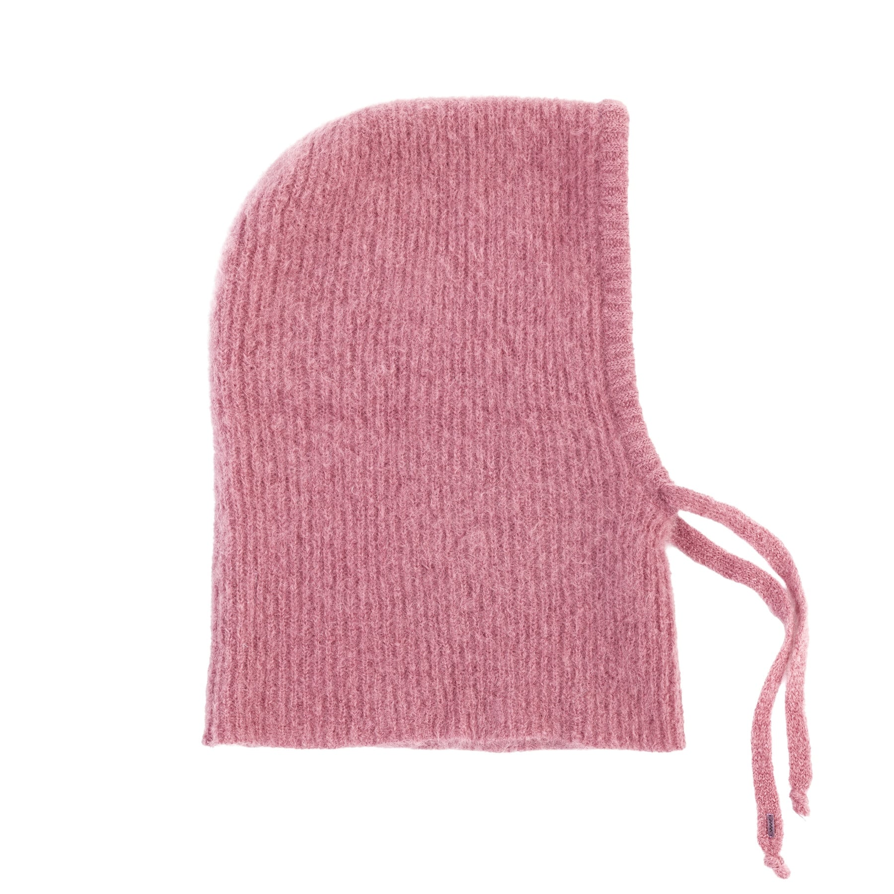 Wool Fluffy Balaclava - Dirty Pink