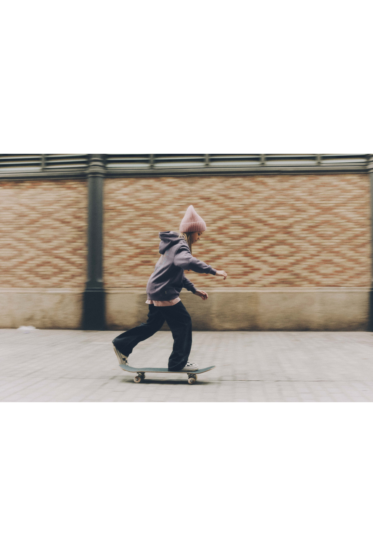 Rib Fluffy Kids Beanie - Dirty Pink Rib Fluffy Kids Beanie - Dirty Pink