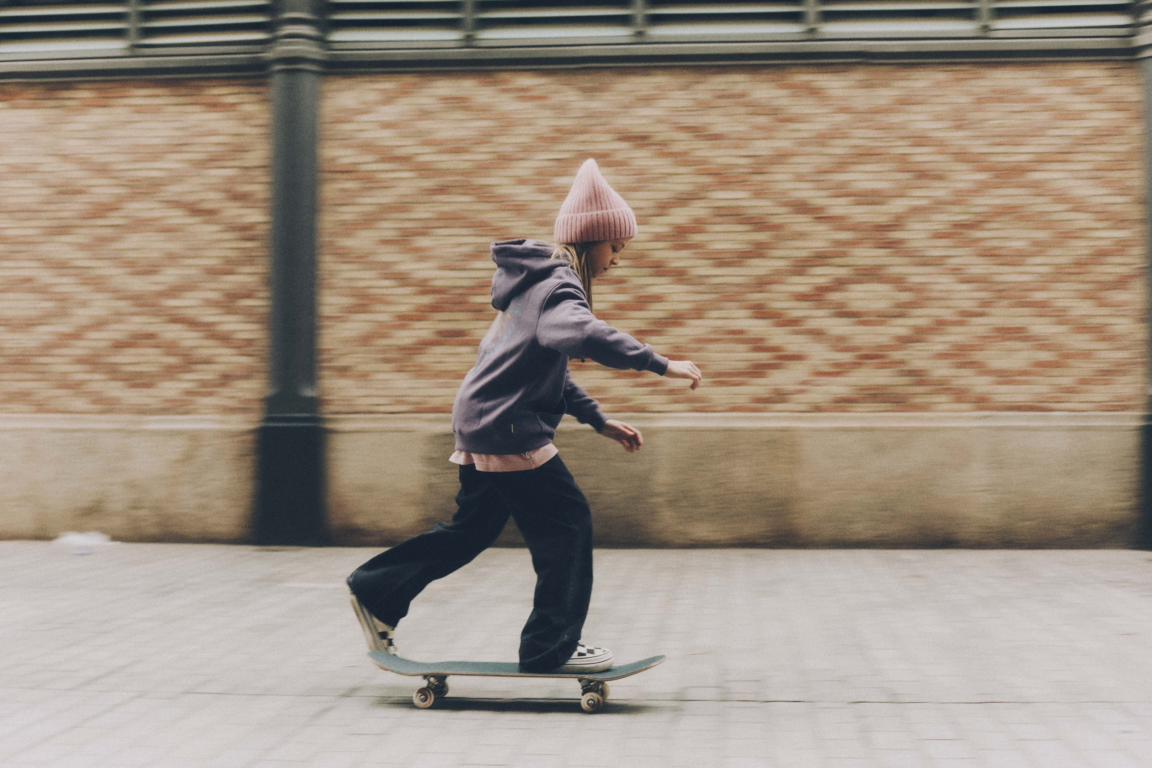 Rib Fluffy Kids Beanie - Dirty Pink