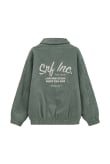 Cord Baseball Kids Jacket - White Sage
