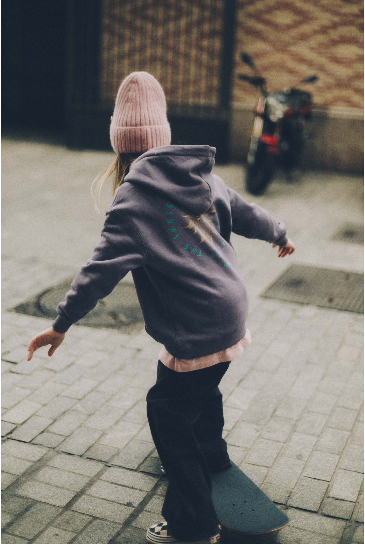 Rib Fluffy Kids Beanie - Dirty Pink Rib Fluffy Kids Beanie - Dirty Pink