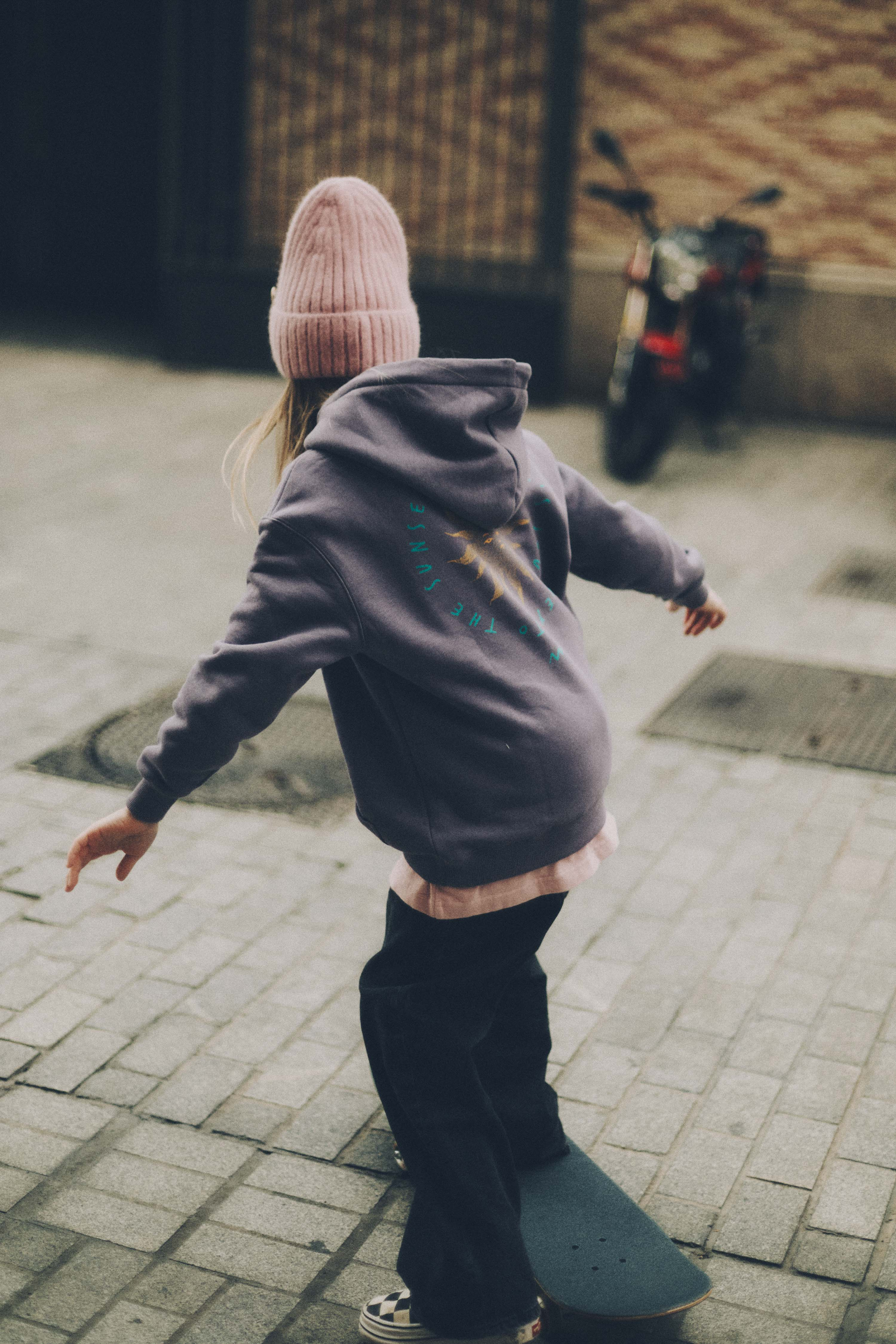 Rib Fluffy Kids Beanie - Dirty Pink