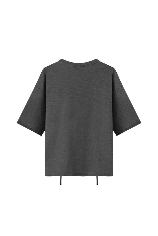 Lace Undone Box Tee - Stone Grey | Surf Inc. Lace Undone Box Tee - Stone Grey | Surf Inc.