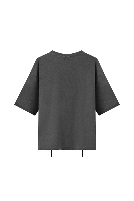 Lace Undone Box Tee - Stone Grey Lace Undone Box Tee - Stone Grey