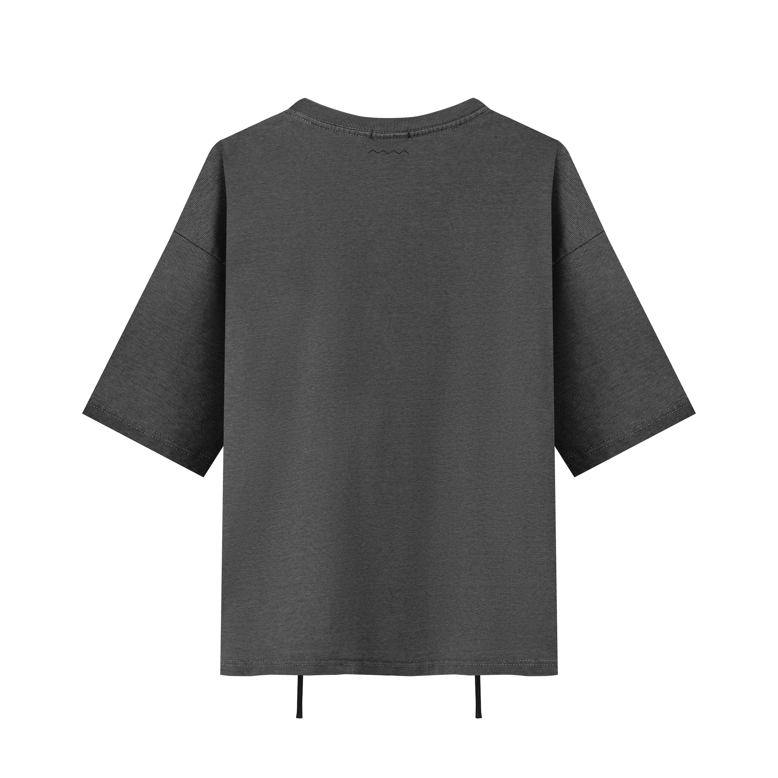 Lace Undone Box Tee - Stone Grey