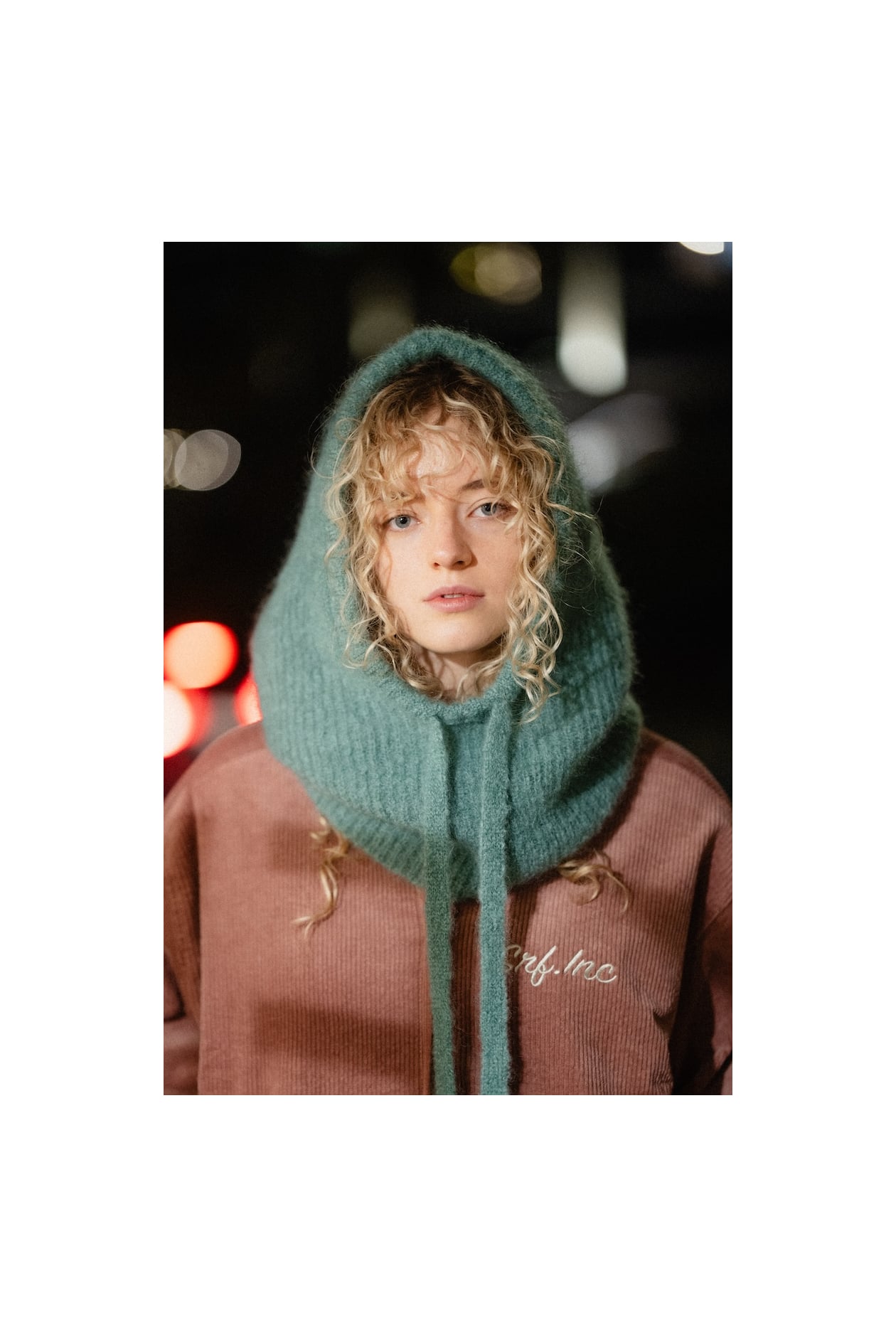 Wool Fluffy Balaclava - White Sage Wool Fluffy Balaclava - White Sage