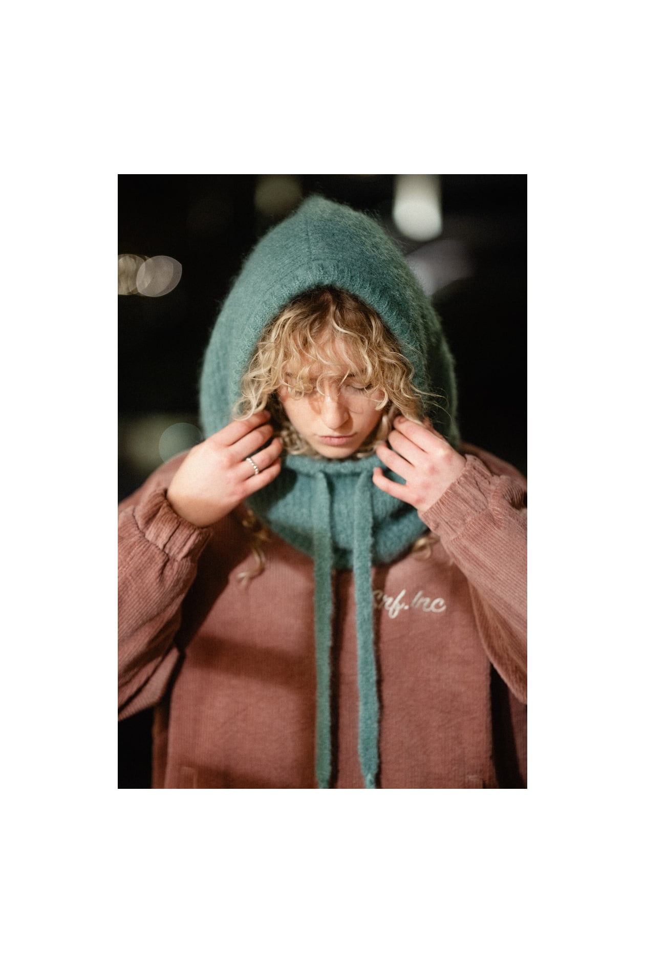 Wool Fluffy Balaclava - White Sage Wool Fluffy Balaclava - White Sage