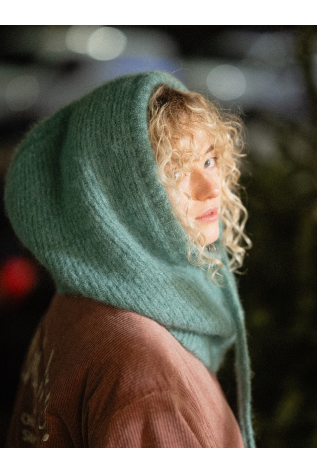 Wool Fluffy Balaclava - White Sage Wool Fluffy Balaclava - White Sage