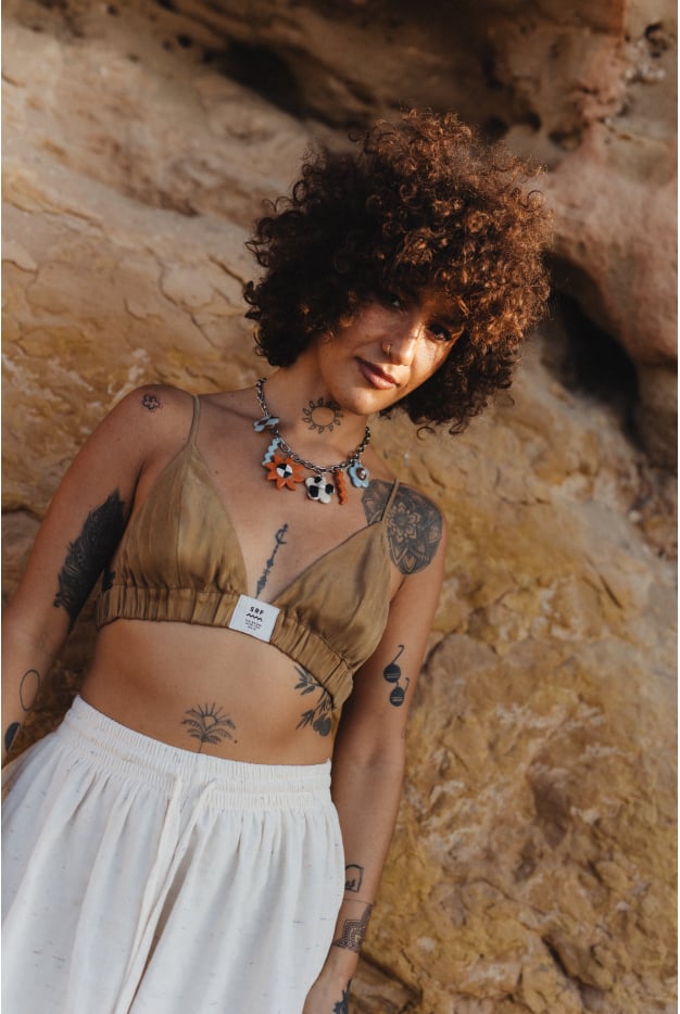 Cupro Bra - Golden Haze