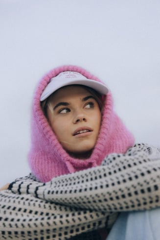 Wool Fluffy Balaclava -...