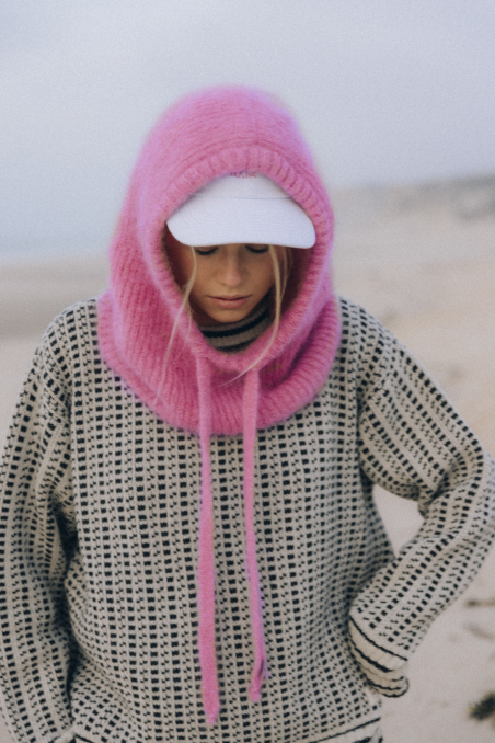 Wool Fluffy Balaclava - Flamingo Wool Fluffy Balaclava - Flamingo