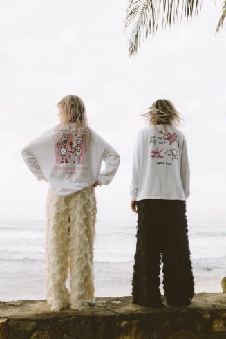 Ruffled Loose Pants - Space...