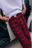 Foggy Mood Flannel Pants - Formula Red