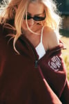 University Zip Sweat - Burgundy