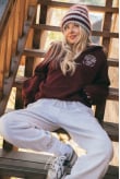 University Zip Sweat - Burgundy University Zip Sweat - Burgundy