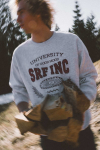 University Melange Sweat- Light Grey