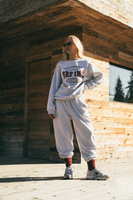 University Melange Sweat- Light Grey University Melange Sweat- Light Grey