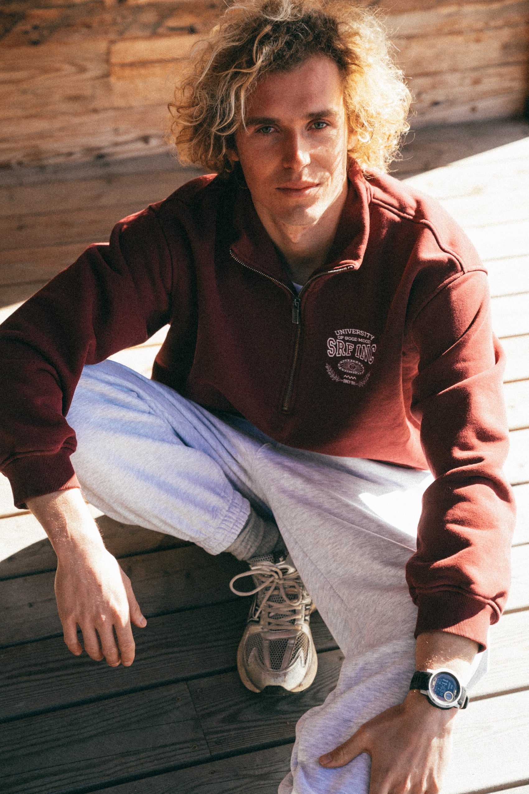 University Zip Sweat - Burgundy University Zip Sweat - Burgundy