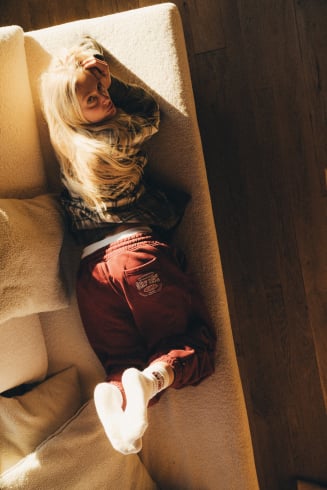 University Track Joggers - Burgundy