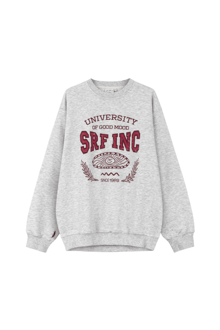 University Melange Sweat- Light Grey University Melange Sweat- Light Grey