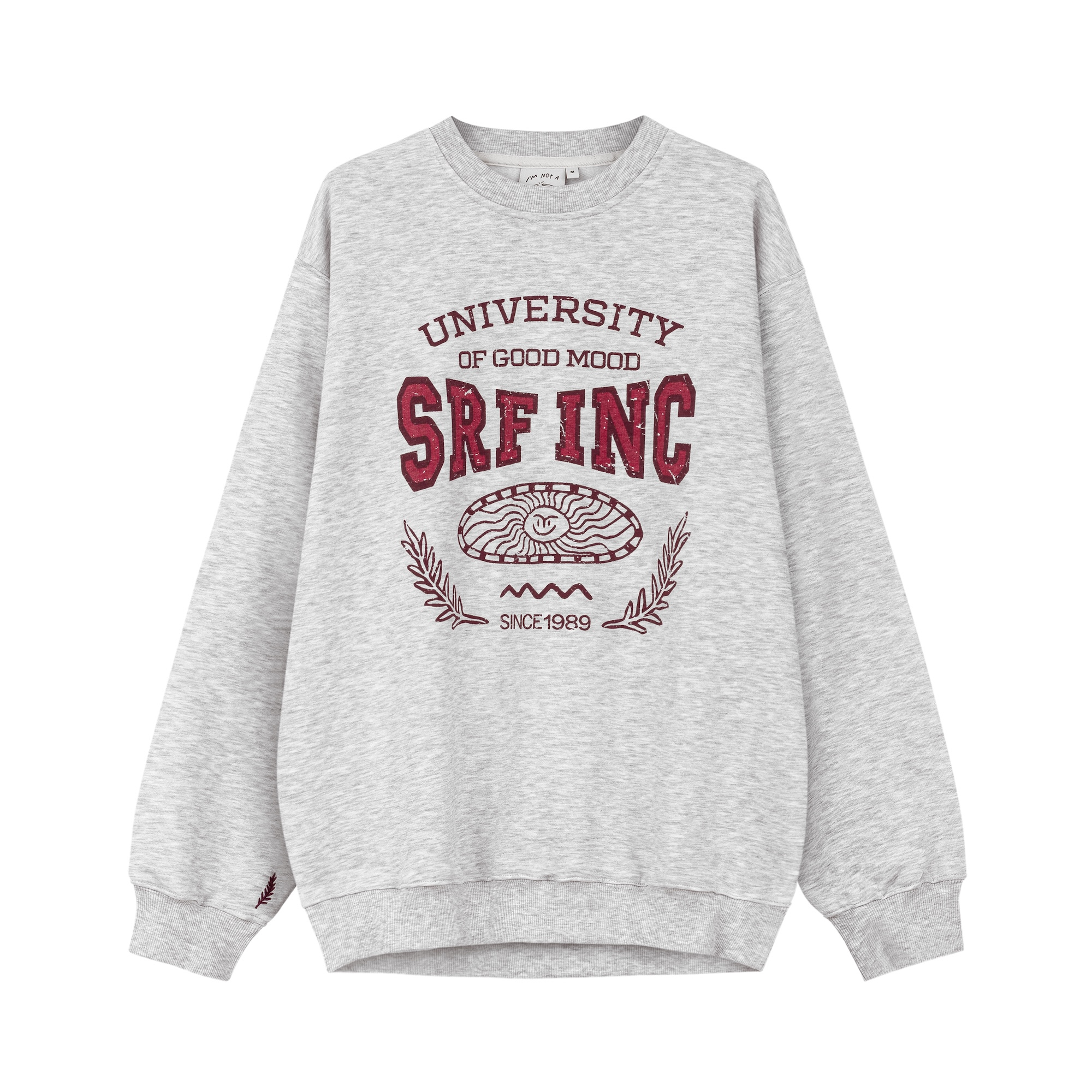 University Melange Sweat- Light Grey