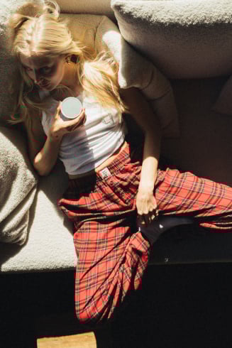 Foggy Mood Flannel Pants - Formula Red