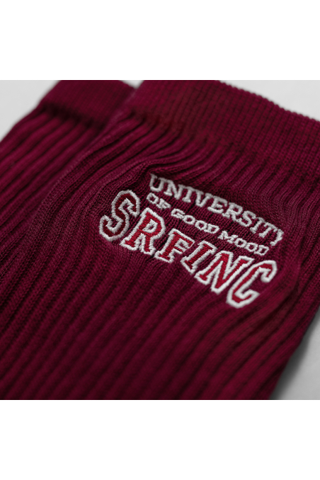 University Burgundy Socks University Burgundy Socks