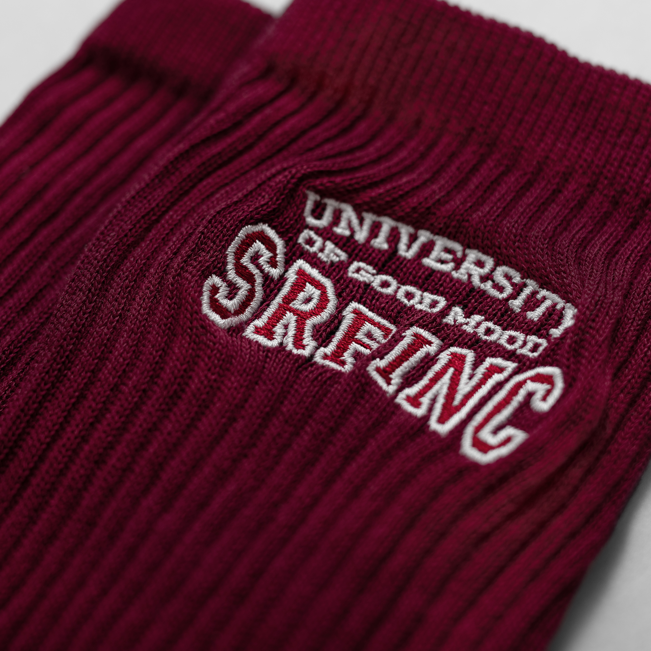 University Burgundy Socks