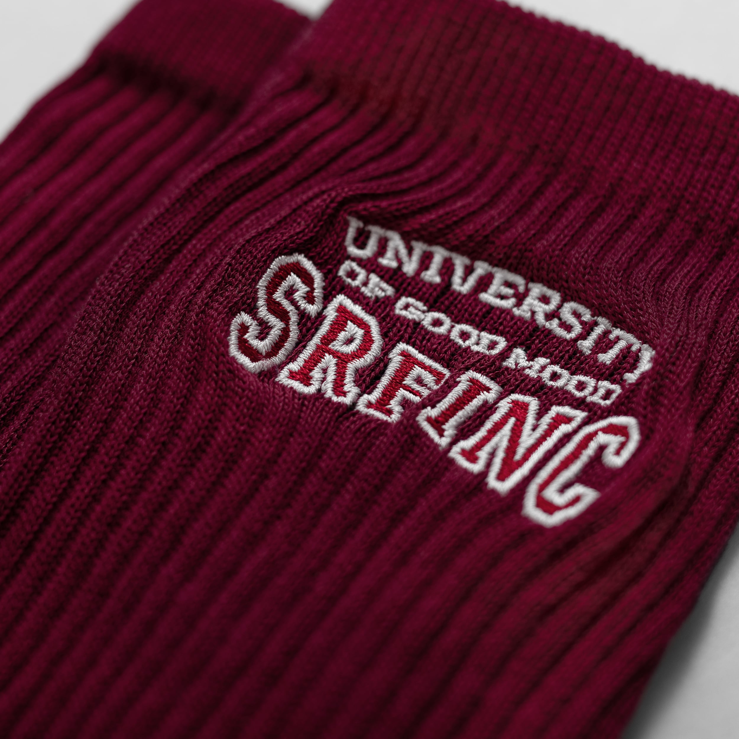 University Burgundy Socks