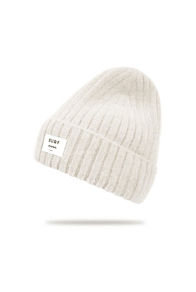 Rib Fluffy Beanie - Vintage White Rib Fluffy Beanie - Vintage White