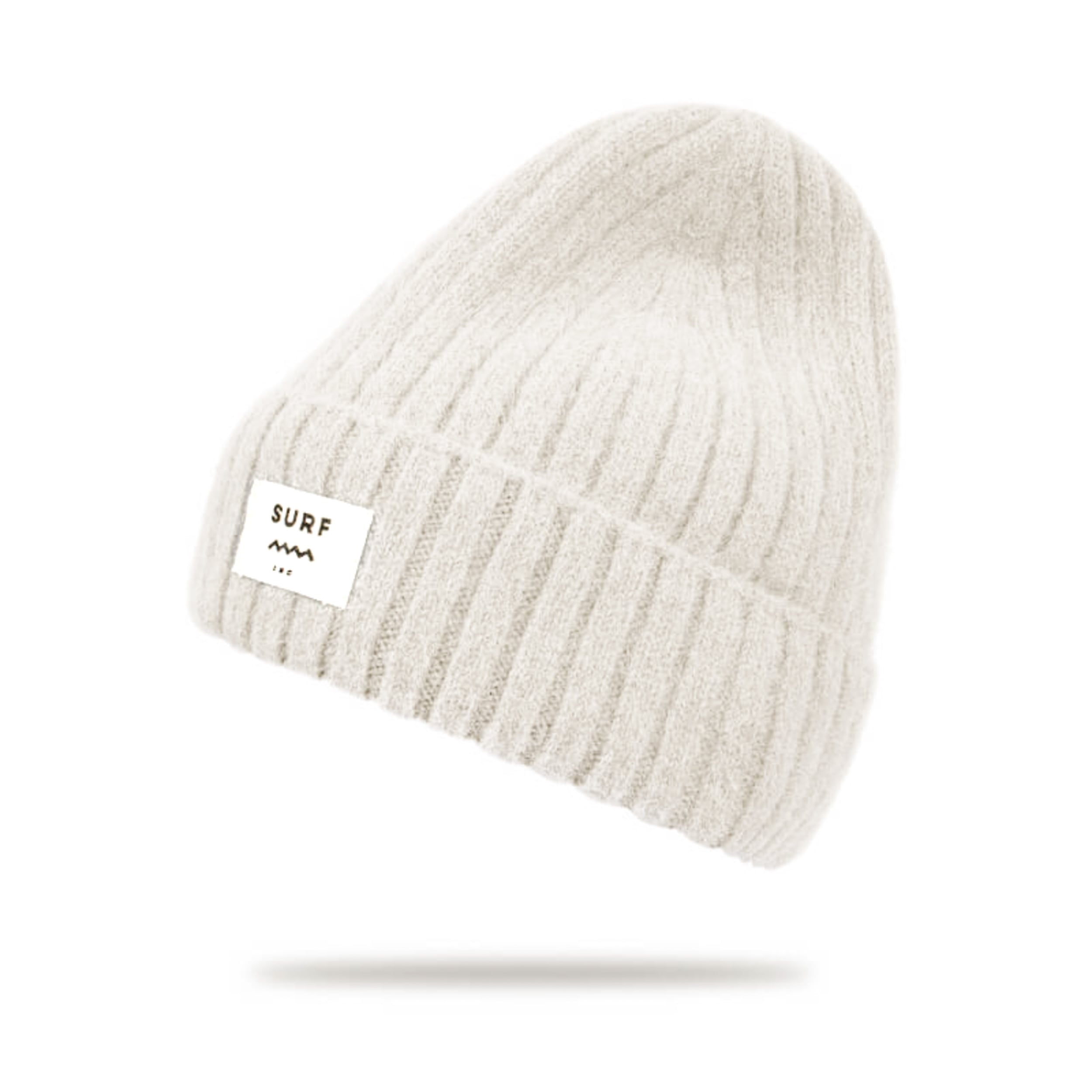 Rib Fluffy Beanie - Vintage White Rib Fluffy Beanie - Vintage White