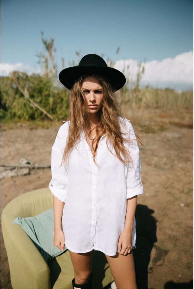 Organic  | Linen Shirt - Paper White | Surf Inc.