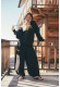 Cupro Puff Leg Pants - Space Black