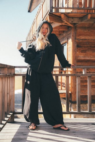 Cupro Puff Leg Pants -...