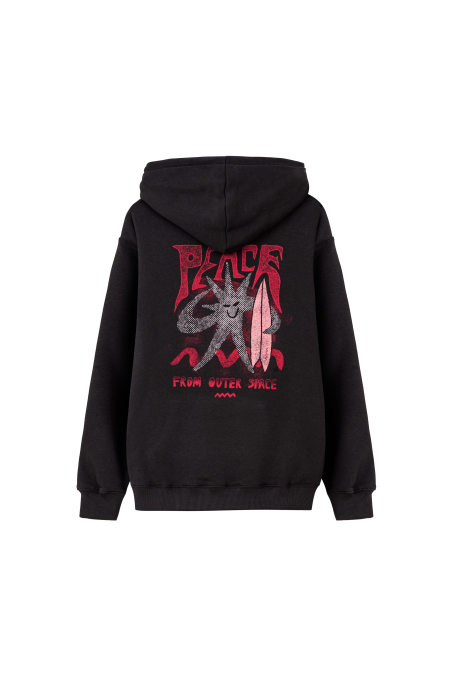 Outer Space Hoodie - Acid Black Outer Space Hoodie - Acid Black