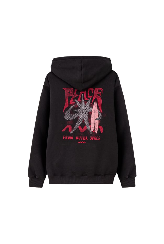 Outer Space Hoodie - Acid Black