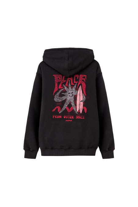 Outer Space Hoodie - Acid Black Outer Space Hoodie - Acid Black
