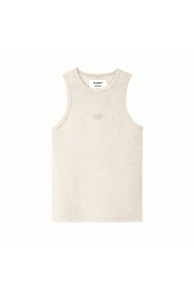 Stonewashed Rib Top - Super Natural Stonewashed Rib Top - Super Natural