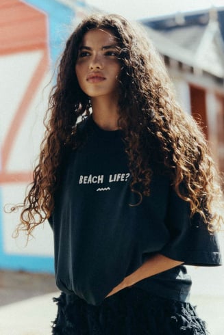 Beach Life Tee - Acid Black
