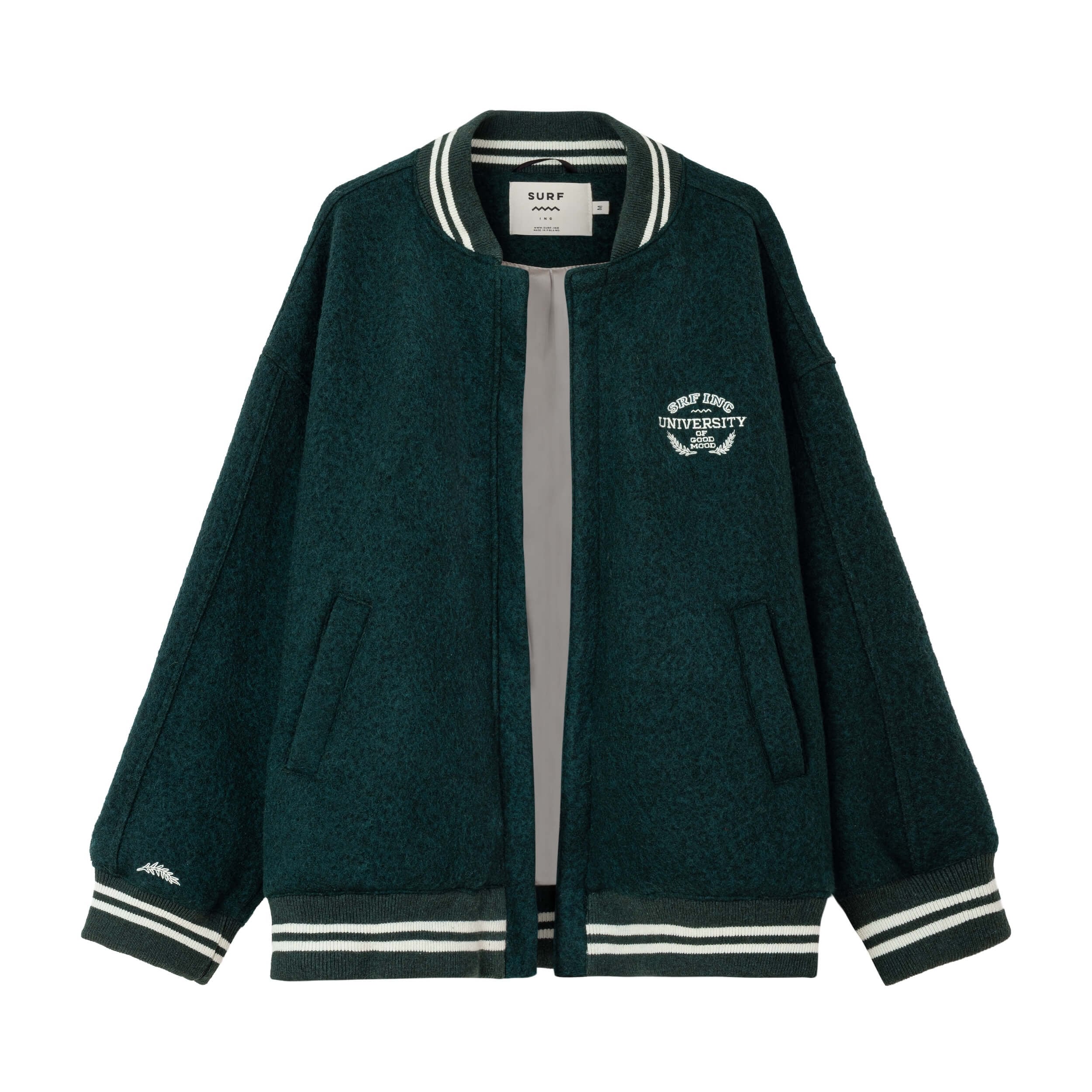 University Boyfriend Jacket - Bottle Green
