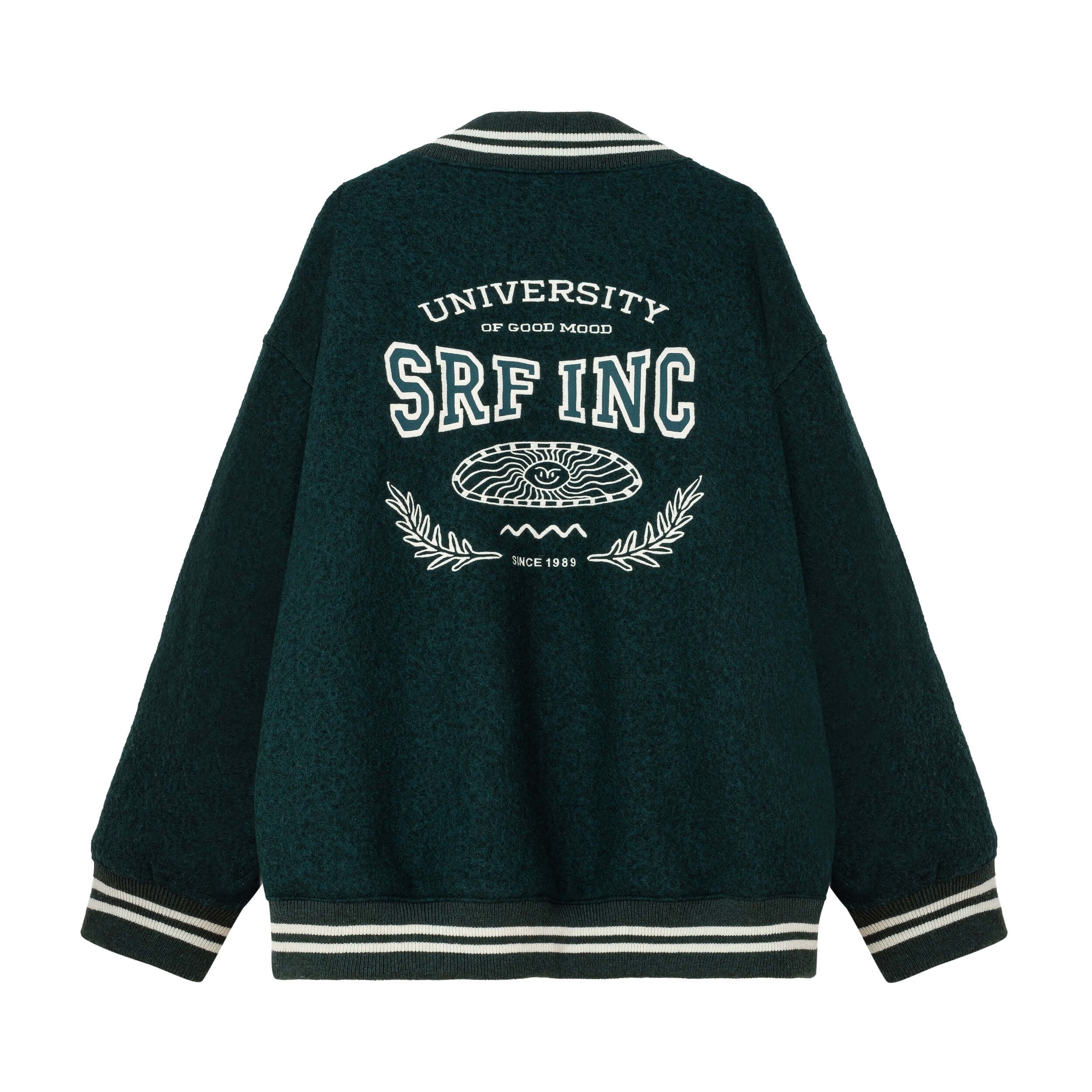 University Boyfriend Jacket - Bottle Green