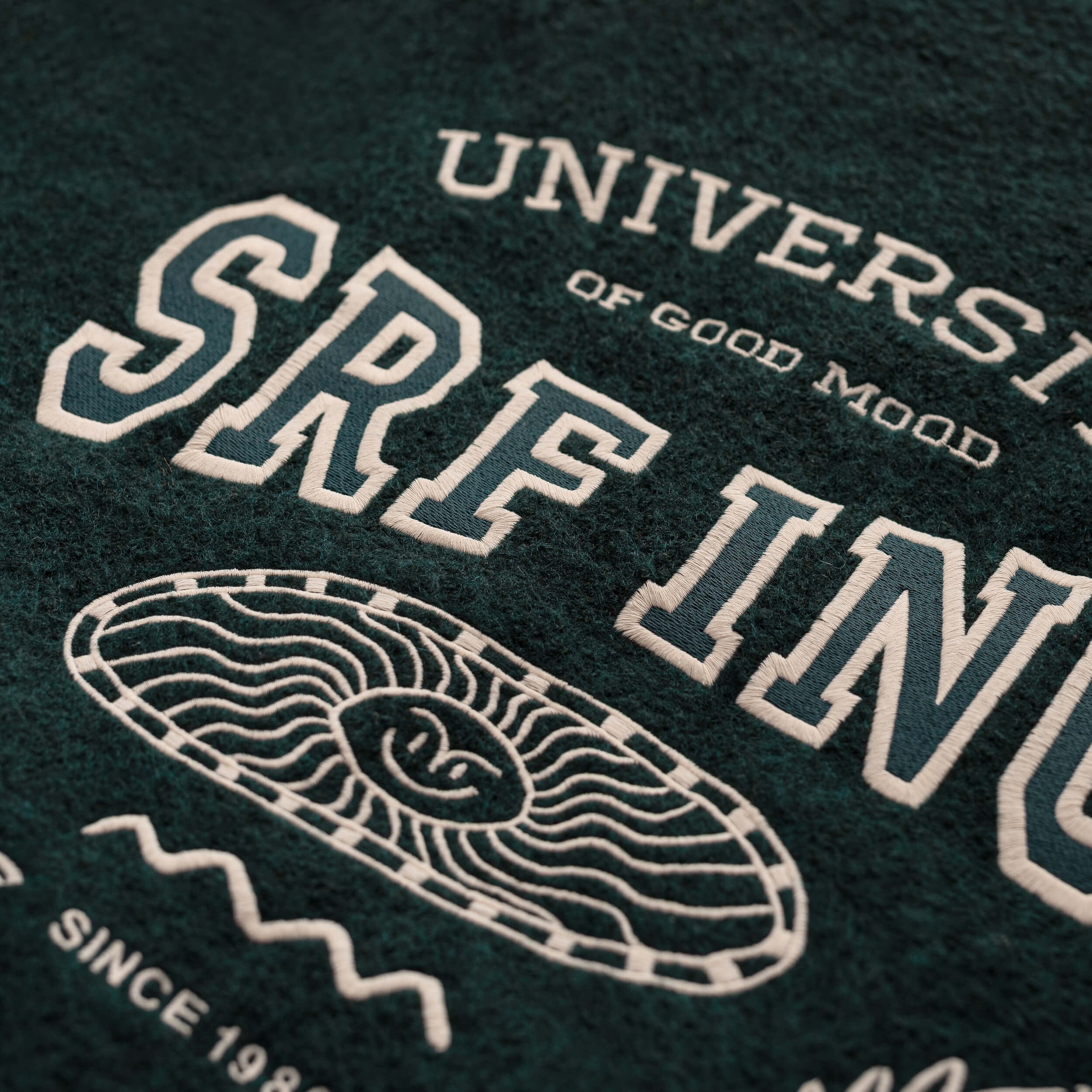 University Boyfriend Jacket - Bottle Green