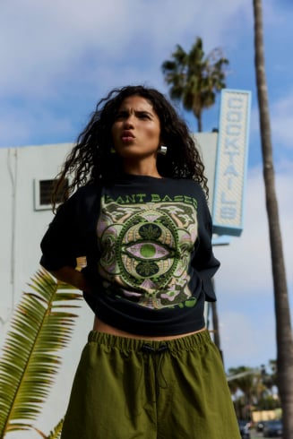 Plant Vision Tee - Acid Black