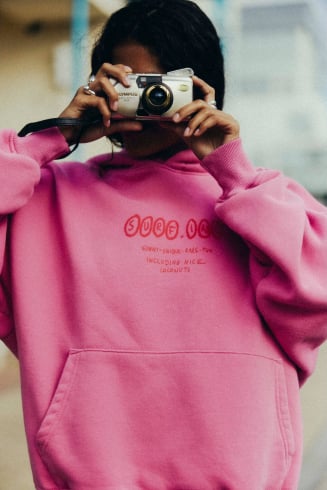 Coconuts Hoodie - Flamingo Pink