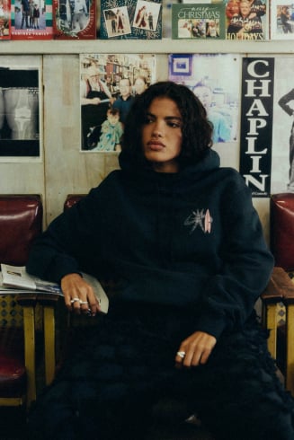 Outer Space Hoodie - Acid Black