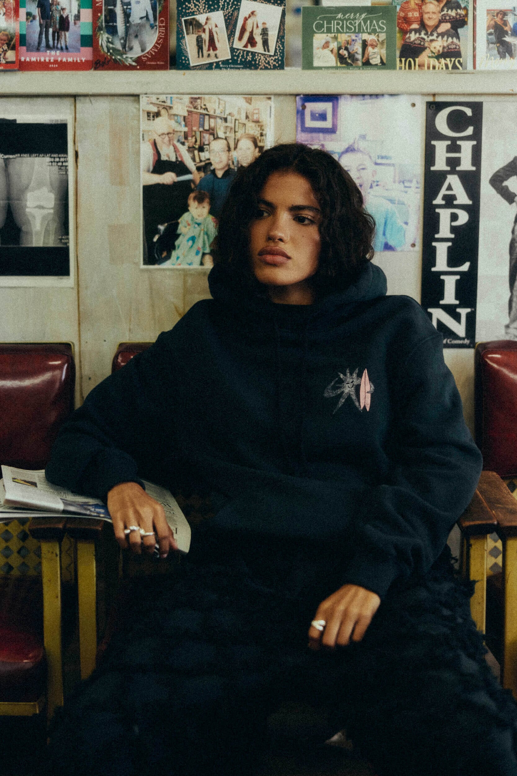 Outer Space Hoodie - Acid Black Outer Space Hoodie - Acid Black
